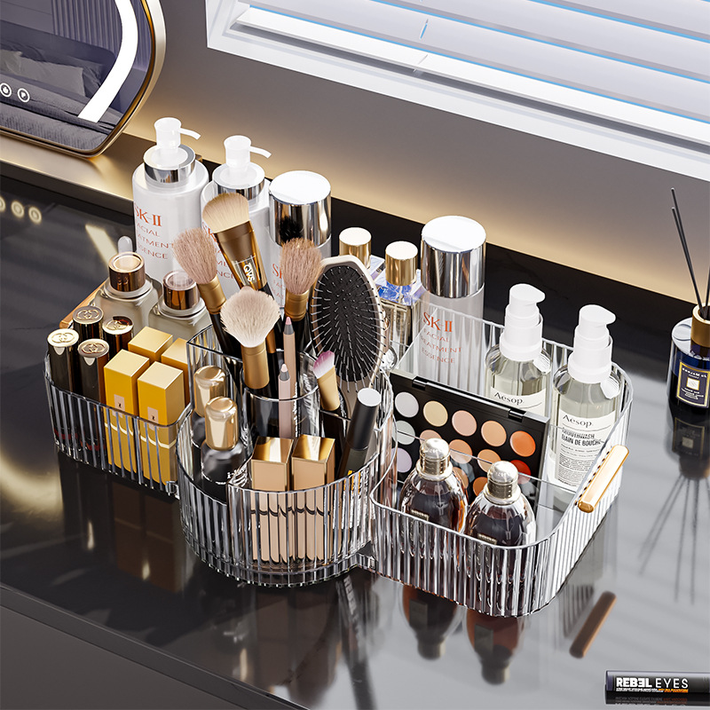 Luxury Skincare Accessories - New 360° Rotating Makeup Brush Holder